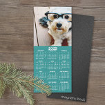 2025 Calendar 1 Photo Collage - Can Edit aqua<br><div class="desc">Add your picture to this fun full year calendar - perfect to use in your kitchen or home office. A minimal,  basic 12 month calendar with a solid color background.</div>