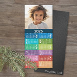 2025 Calendar 1 Photo Collage Colorful Background<br><div class="desc">Add your picture to this fun full year calendar - perfect to use in your kitchen or home office. A fun and colorful 12 month calendar with a multi color background and modern fonts.</div>