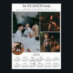 2025 Calendar 4 Photo Collage Family Keepsake Poster<br><div class="desc">Choose this unique photo collage poster for your 2025 house decor. It's a great family keepsake gift for the Holiday Season and the whole New Year. Choose the downloadable poster, for a last-minute gift or decoration. For more colors, please check my collection. Happy New Year! ⭐THE CALENDAR IS FOR 2025...</div>