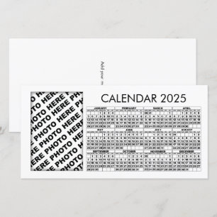2025 Calendar Add 1 Vertical Photo Card
