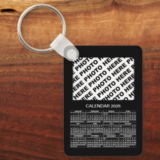 2025 Calendar Add 2 Photos Metal Keychain