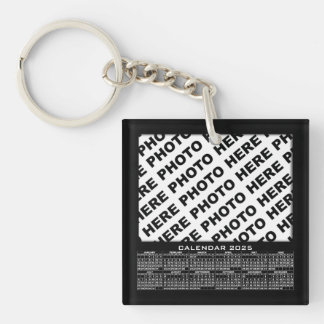 2025 Calendar Add 3 Photos Keychain