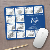 2025 Calendar - add logo, Contact Information Blue Mouse Pad