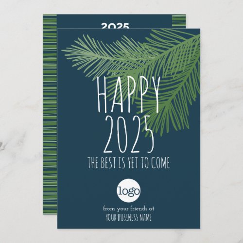 2025 Calendar and Happy New Year ADD Business Logo Holiday Card