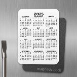 2025 Calendar - Basic Minimal  Magnet<br><div class="desc">2025 calendar - perfect to use in your kitchen or home office. A minimal,  basic 12 month calendar with a solid color background.</div>