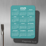 2025 Calendar - Basic Minimal  Magnet<br><div class="desc">2025 calendar - perfect to use in your kitchen or home office. A minimal,  basic 12 month calendar with a solid color background.</div>