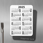 2025 Calendar - Basic Minimal  Magnet<br><div class="desc">2025 calendar - perfect to use in your kitchen or home office. A minimal,  basic 12 month calendar with a solid color background.</div>