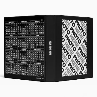 2025 Calendar Binder Black