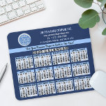 2025 Calendar Blue Easy Custom Business Logo Name Mouse Pad<br><div class="desc">These professional-looking 2025 calendar mousepads are perfect for your company office branding. They have large, easy-to-read, bold numbers in black on striped gray and light-blue columns. Above that, brand your business with your corporate logo, business name, website, phone, address, and a slogan. Keep the date and all your company information...</div>