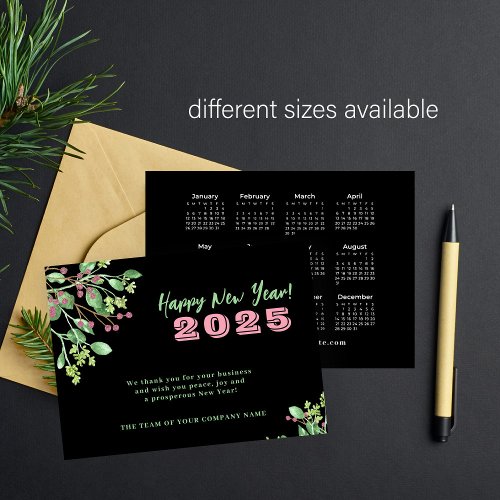 2025 calendar business corporate New Year holiday Note Card