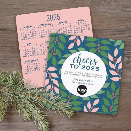 2025 Calendar Business Greeting with Logo _ Cheers Holiday Card