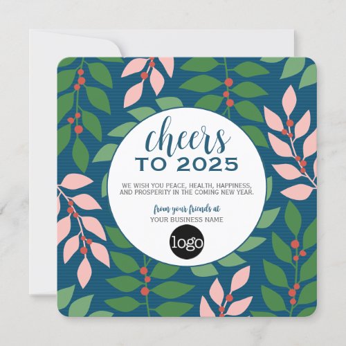 2025 Calendar Business Greeting with Logo _ Cheers Holiday Card