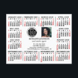 2025 Calendar Business Logo Photo Text Easy Custom Postcard<br><div class="desc">These professional-looking 2025 calendar postcards are perfect for your company office branding and advertising. They have bold numbers in black and red on white. In the center, brand your business with your corporate logo and photo. Below that, there is room for your name, business title, phone number, website, and address...</div>