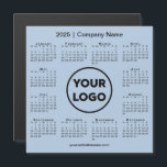 2025 Calendar Company Logo on Light Blue Magnet<br><div class="desc">Create your own modern 2025 calendar magnetic card featuring your company logo, name, and business website or contact info. Replace the sample logo, name, and text with your own in the sidebar. Surrounding your logo is a small black calendar on a light blue background. Your logo can be a circle,...</div>