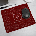 2025 CALENDAR CORPORATE BUSINESS LOGO RED MOUSE PAD<br><div class="desc">Design your own custom 2025 calendar mouse pad featuring your company logo. It's a perfect promotional giveaway or corporate gift for clients, vendors, employees, and other valued individuals. The calendar is elegantly displayed with a sophisticated serif font, ensuring clarity and professionalism, while the layout keeps all 12 months visible at...</div>