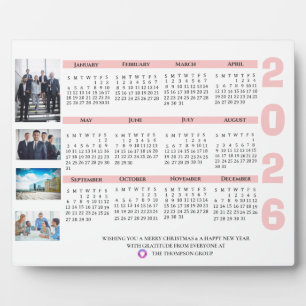 2025 Calendar Corporate Photo Christmas New Year Plaque