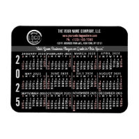 2025 Calendar Custom Business Logo Name Black Easy