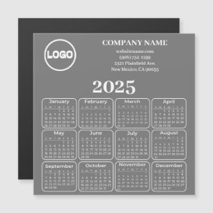 2025 Calendar Custom Company Name & Logo Magnet