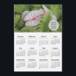 2025 Calendar Ferns & Caladium Photo Magnet<br><div class="desc">This 2025 year monthly calendar fridge magnet shows the days of the week for each month in bold, easy-to-read type. The design features a photograph of lush green ferns and white queen caladiums. Put this calendar on your refrigerator or other magnetic surface and you'll never forget the date! You can...</div>