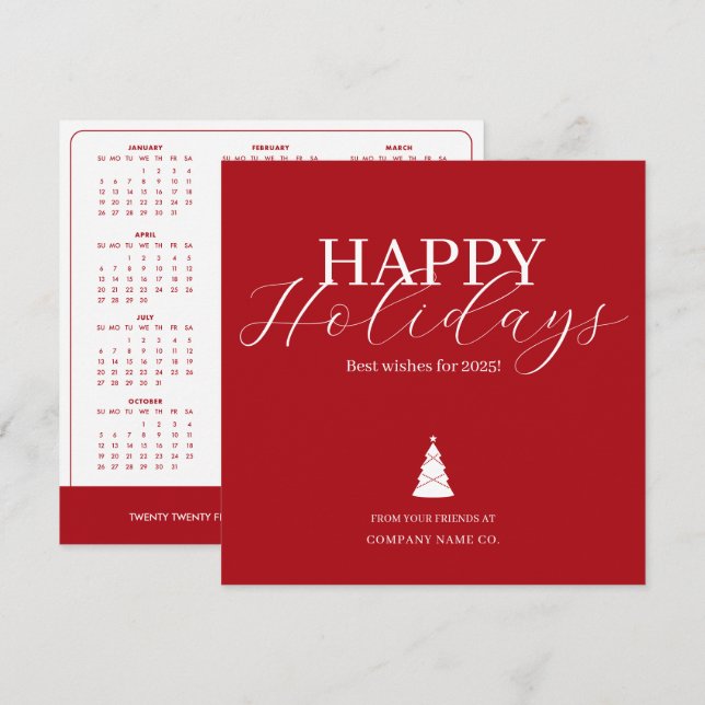 2025 Calendar Logo Business Card (Front/Back)