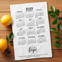 2025 Calendar - logo, business promo Kitchen Towel