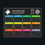 2025 Calendar Logo QR Code Modern Business Promo<br><div class="desc">Choose this 2025 Calendar Logo QR Code Modern Business Promo Magnetic Card with a colorful design and space for your logo and your business information on the top. The template also includes a QR code, for easy reference. ⭐THE CALENDAR IS FOR 2025 ONLY.⭐  Add your details and order your magnetic...</div>