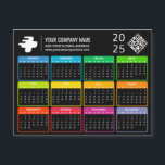 2025 Calendar Logo QR Code Modern Business Promo<br><div class="desc">Choose this 2025 Calendar Logo QR Code Modern Business Promo Magnetic Card with a colorful design and space for your logo and your business information on the top. The template also includes a QR code, for easy reference. ⭐THE CALENDAR IS FOR 2025 ONLY.⭐  Add your details and order your magnetic...</div>