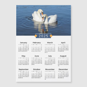 2025 Calendar Love Swans Photo Magnet
