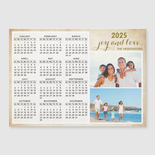 2025 Calendar Magnet Custom Family Photo Keepsake