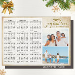 2025 Calendar Magnet Custom Family Photo Keepsake<br><div class="desc">Create your own 2025 photo calendar magnet using the template to upload personal pictures and to type your family name. It's a cute gift idea for family,  friends,  couples,  grandparents,  workmates,  and colleagues for Christmas,  New Year,  or any occasion.</div>