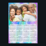 2025 Calendar Magnet Family Photo Holographic<br><div class="desc">This 2025 family photo calendar magnet with a faux iridescent holographic background is easy to customize with your personal picture using the template. Create your own calendar as a practical gift for family, couples, grandparents, friends, workmates, or colleagues for Christmas, New Year, Thanksgiving Day, or as a keepsake to your...</div>