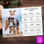 2025 Calendar Magnet Pet Dog Kid Custom Photo Card<br><div class="desc">Introducing our 2025 Magnetic Photo Calendar Card, the perfect blend of functionality and personalized charm for the New Year! This innovative calendar is designed to keep your family organized while adding a personal touch to your home or office decor. Features: Magnetic Design: Easily attach this calendar card to any metal...</div>