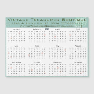 2025 Calendar Mint Green Heart Leaf Tree