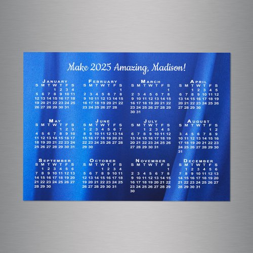 2025 Calendar Motivation Name Custom Photo Magnet