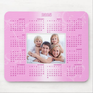 2025 Calendar Personalized Photo Christmas Gift Mouse Pad
