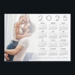 2025 Calendar Photo Overlay Newlywed Wedding Favor<br><div class="desc">2025 Calendar Photo Overlay Newlywed Wedding Favor Card. An idea for a wedding favor for christmas wedding couples, with this 2025 calendar gift for your guests personalised with your favorite photo! Simply swap in your photo with the sample image and personalise your thank you message along the bottom. Your photo...</div>