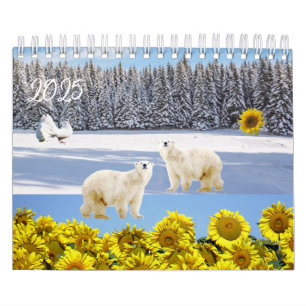 2025 Calendar Polar Bear