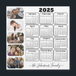 2025 Calendar Simple Modern 5 Photos Family Magnet<br><div class="desc">This Simple Modern Custom Photo Family Calendar makes the perfect gift for any family looking to stay organized and display cherished memories. With the ability to upload up to 5 photos, this calendar allows you to showcase your favorite family moments throughout the year. The sleek and modern design, is both...</div>