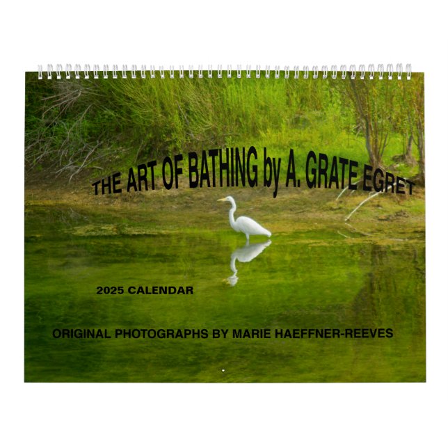 2025 CALENDAR:THE ART OF BATHING by A.GRATE EGRET  Calendar (Cover)