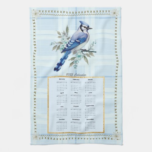 2025 Calendar Towel Bluejay 2