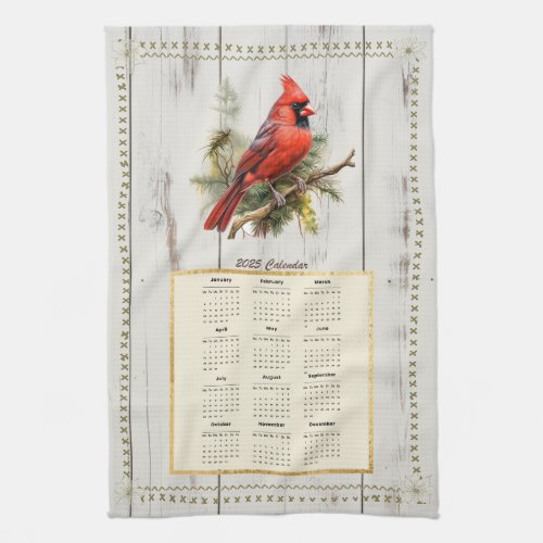 2025 Calendar Towel Cardinal