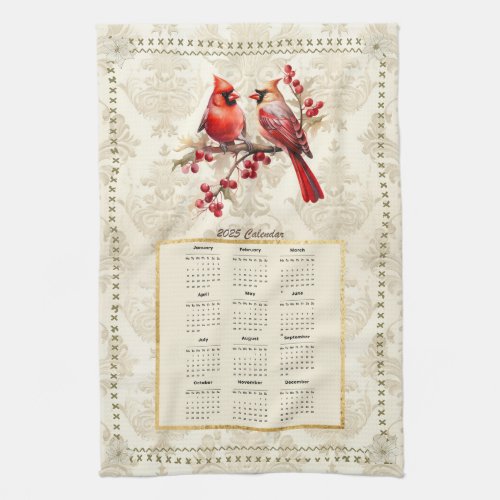 2025 Calendar Towel Cardinals