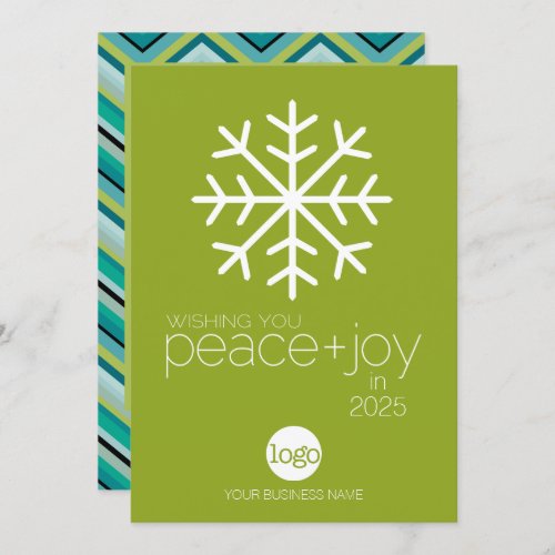 2025 Calendar Wishing Peace Joy Business Christmas Invitation