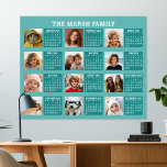 2025 Calendar with a Picture for Each Month Poster<br><div class="desc">A 2025 basic calendar with a photo for each month. A standard look for your home office or school locker. A simple full year at a glance calendar to use all year long.</div>