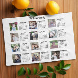 2025 Calendar with a Picture for Each Month White Kitchen Towel<br><div class="desc">A 2025 basic calendar with a photo for each month. A fun design that includes 12 photos and a calendar for the entire year. The background is white and the calendar is black. The photos are square shaped.</div>