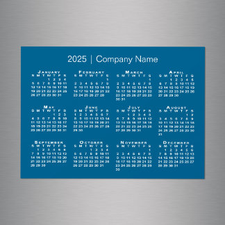2025 Calendar with Company Name Blue Magnet