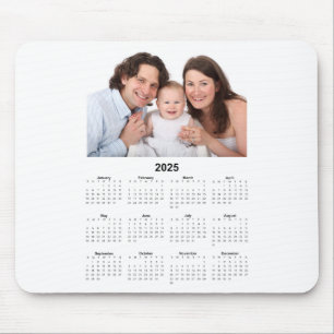 2025 Calendar with Custom Photo Mouse Pad