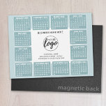 2025 Calendar with logo Contact Information Magnet<br><div class="desc">Add a logo with a calendar and room to add a few lines of text. The calendar surrounds your business branding. ---------You can change colors in the advanced design area------- A fun item for the New Year to use as a company giveaway. A standard look for your home office or...</div>