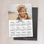 2025 Calendar with Photo - Year View Magnetic Card<br><div class="desc">A very useful item for school or home office. A standard look for your home office or school locker. This shows a full year view of all dates.</div>