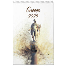 2025 Calendar with photos of Greece